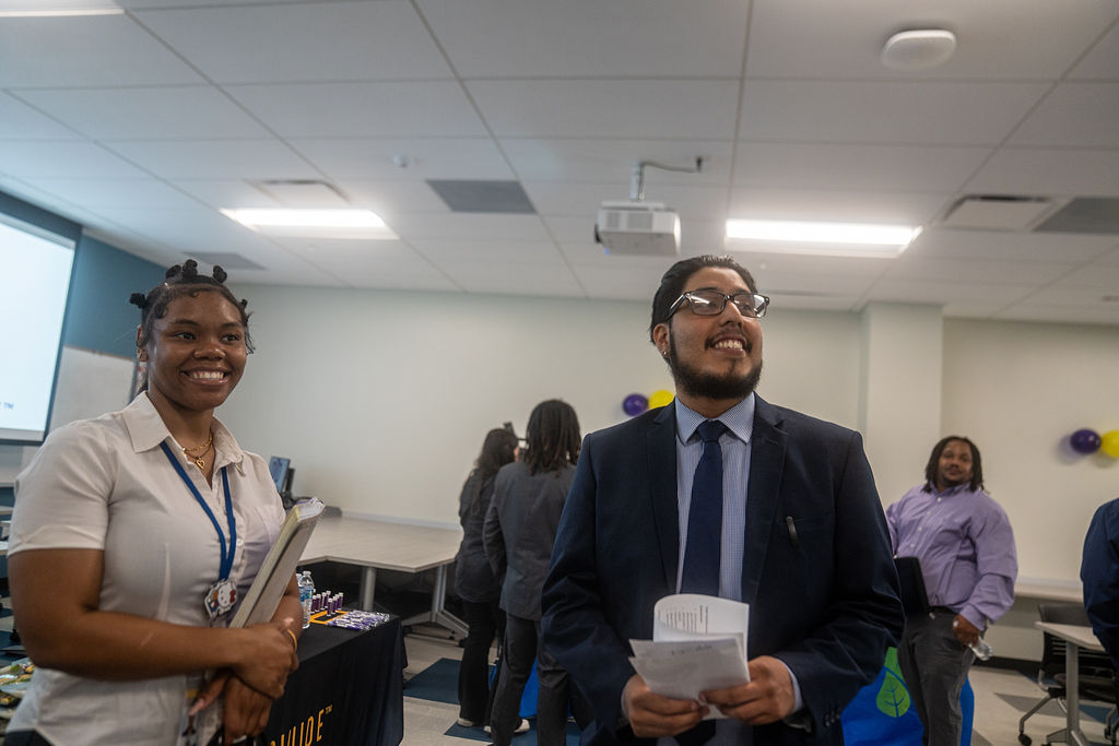 Interns smiling